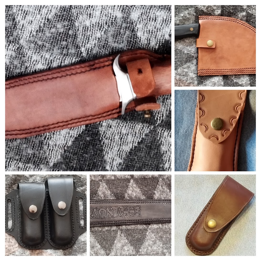 Pochvy a pouzdra na nože, dýky a meče